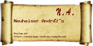 Neuheiser András névjegykártya